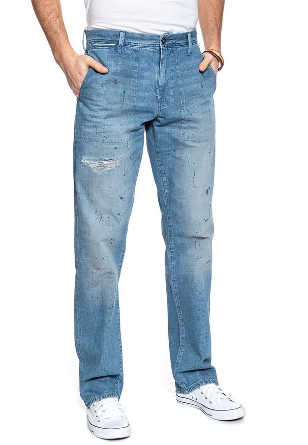 Mustang - SPODNIE MĘSKIE MUSTANG Vintage Chino 1009077 5000 214 214. Styl: vintage