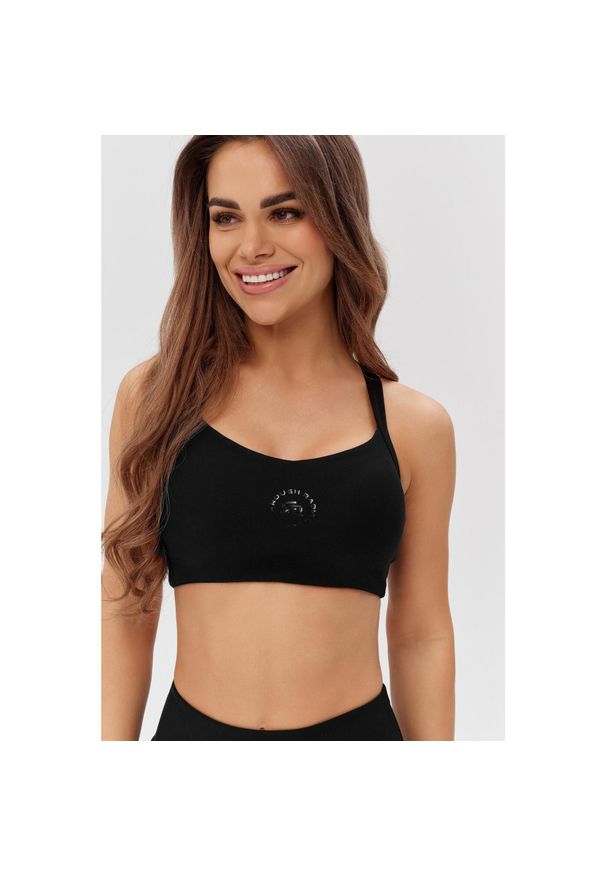 ROUGH RADICAL - Stanik sportowy treningowy fitness Rough Radical Sports Bra Wellness. Kolor: czarny. Sport: fitness