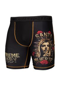 Spodenki Vale Tudo do MMA męskie EXTREME HOBBY SANTA MUERTE. Kolor: czarny. Materiał: poliester, elastan