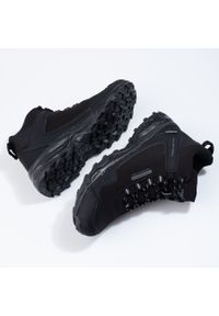 Wysokie buty trekkingowe męskie DK czarne. Kolor: czarny. Materiał: materiał