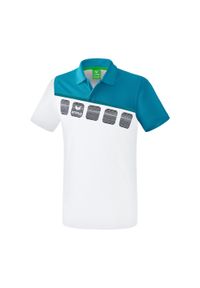ERIMA - Dziecięca koszulka polo Erima 5-C. Typ kołnierza: polo. Kolor: niebieski, biały, wielokolorowy. Materiał: materiał. Sport: fitness