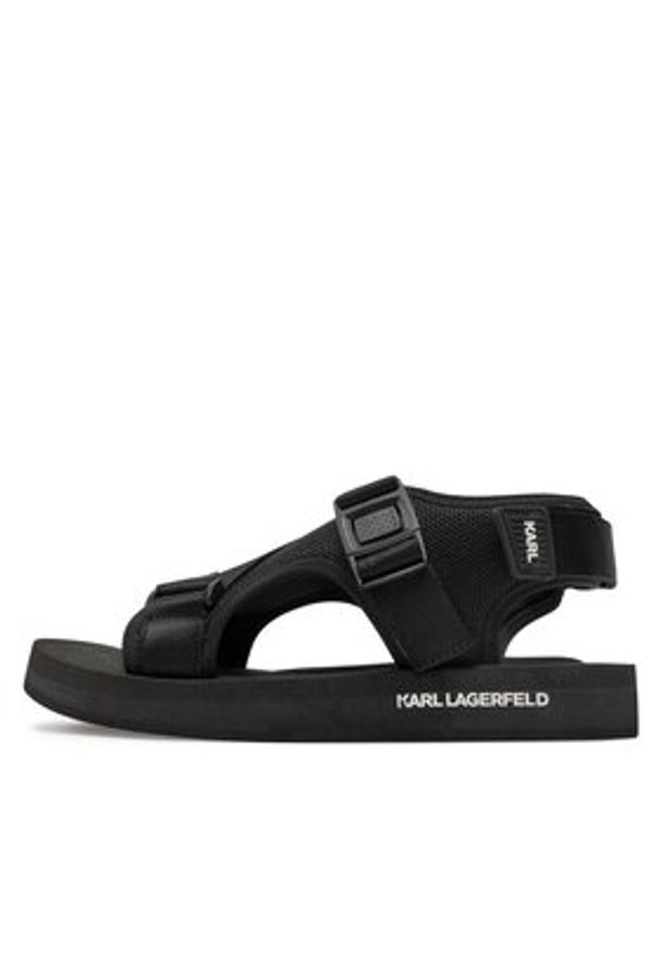 Karl Lagerfeld - KARL LAGERFELD Sandały KL70515 Czarny. Kolor: czarny. Materiał: materiał
