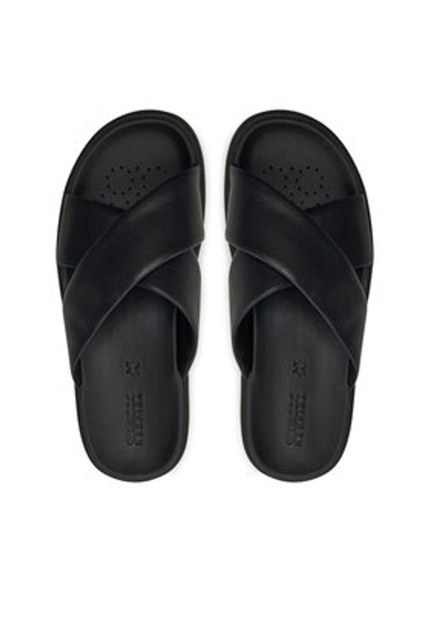 Geox Klapki U Spherica Ec6 U45GWB 00085 C9999 Czarny. Kolor: czarny. Materiał: skóra