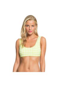 Góra od bikini Roxy Beautiful Sun. Kolor: żółty. Materiał: elastan, poliester, nylon