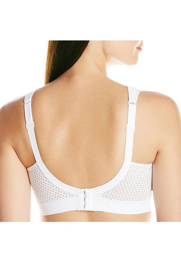 ANITA ACTIVE - Stanik do biegania extreme control z wysoki poziomem podtrzymywania. Kolor: biały. Materiał: bawełna, poliester, poliamid, elastan. Sport: fitness