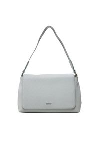 Calvin Klein Torebka Ck Must Satchel_Mono K60K613181 Szary. Kolor: szary. Materiał: skórzane