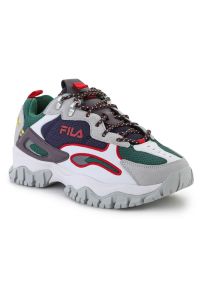 Buty Fila Ray Tracer TR2 M FFM0058-63063 zielone. Okazja: na co dzień. Zapięcie: sznurówki. Kolor: zielony. Materiał: guma, syntetyk, tkanina, skóra. Wzór: kolorowy #4