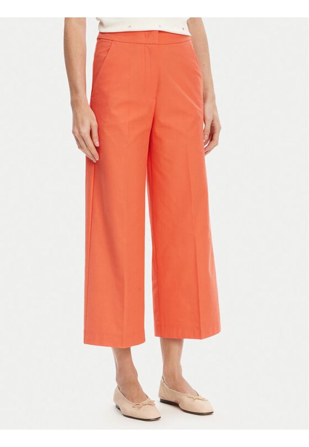 United Colors of Benetton - United Colors Of Benetton Spodnie materiałowe 42A8DF08R Pomarańczowy Wide Leg. Kolor: pomarańczowy. Materiał: bawełna, syntetyk