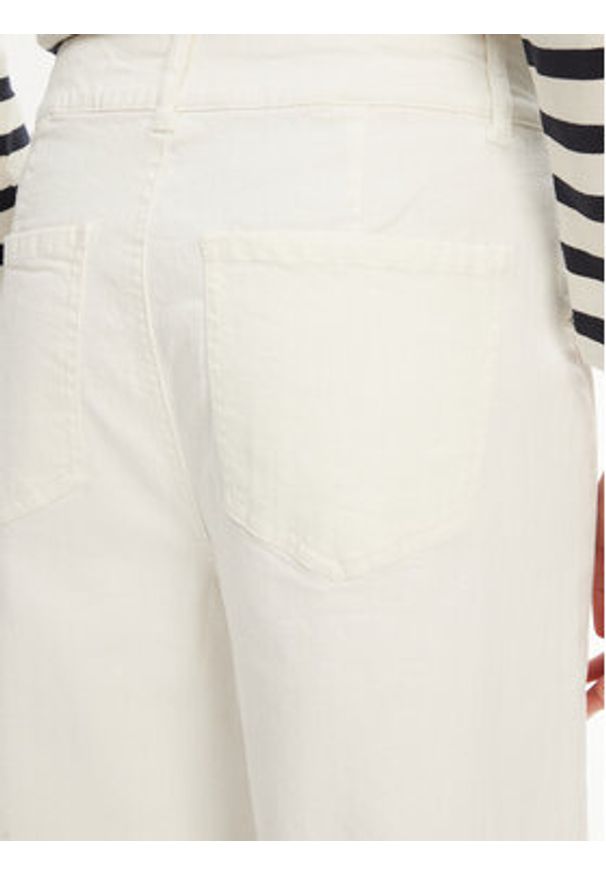 Vero Moda Kuloty Wild Kayla 10307837 Biały Wide Leg. Kolor: biały. Materiał: bawełna