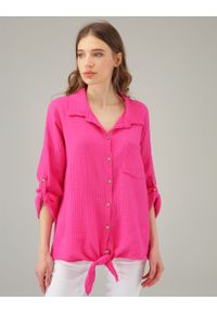 Unisono - MUŚLINOWA KOSZULA 65-22101LMU FUXI. Materiał: bawełna #1