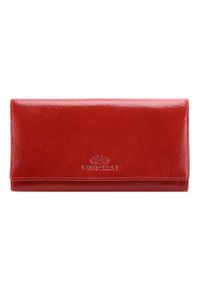 Wittchen - Damski portfel skórzany duży poziomy. Kolor: czerwony. Materiał: skóra #1