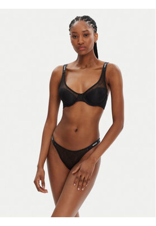 Hugo - HUGO Biustonosz z fiszbiną 50535237 Czarny. Kolor: czarny. Materiał: syntetyk