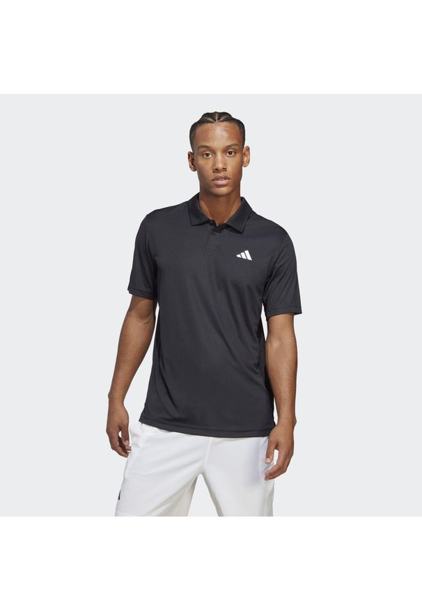 Adidas - Club Tennis Polo Shirt. Typ kołnierza: polo. Kolor: czarny. Materiał: materiał