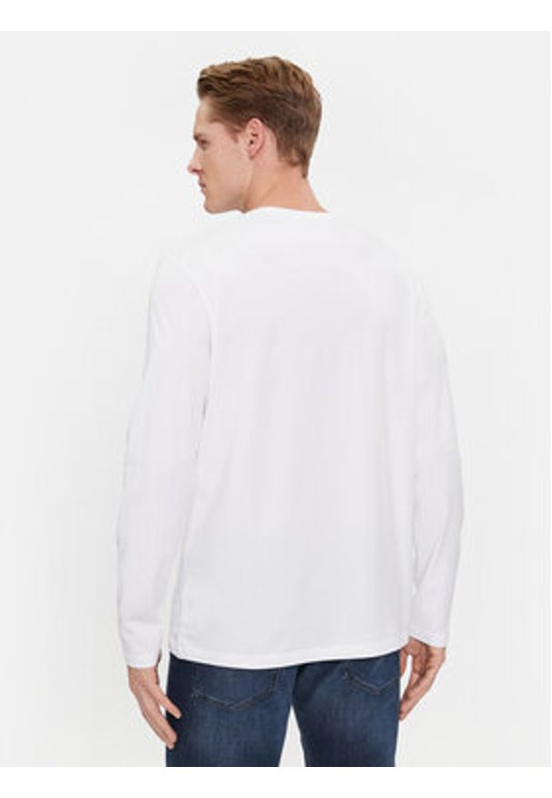 BOSS - Boss Longsleeve Mix&Match 50515390 Biały Regular Fit. Kolor: biały. Materiał: bawełna. Długość rękawa: długi rękaw