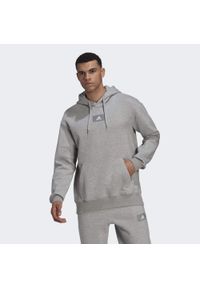 Adidas - Bluza z polaru adidas Essentials FeelVivid. Kolor: szary. Materiał: polar. Sport: fitness
