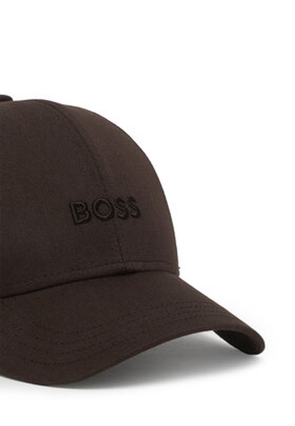 BOSS Czapka z daszkiem Ari 50519889 Brązowy ciemny. Kolor: brązowy. Materiał: bawełna