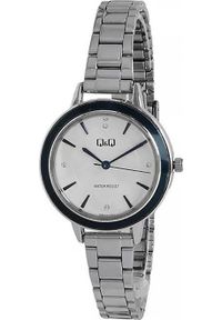 Zegarek QQ Zegarek damski QQ QB89-201 CYRKONIE srebrny. Kolor: srebrny #1