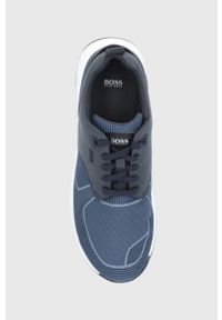 BOSS - Boss Buty kolor granatowy. Nosek buta: okrągły. Zapięcie: sznurówki. Kolor: niebieski. Materiał: guma