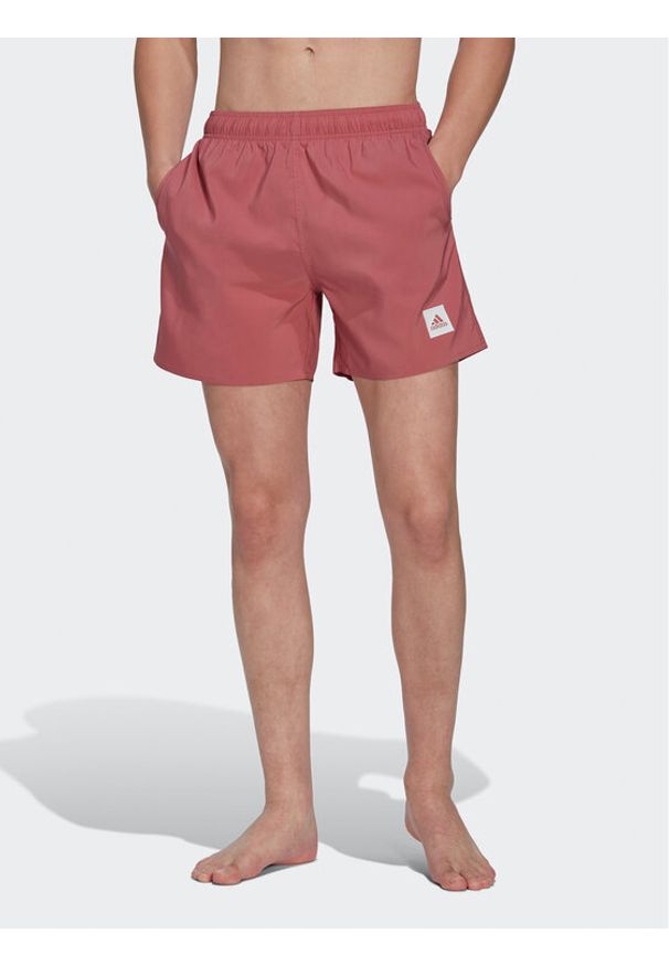 Adidas - adidas Szorty kąpielowe Short Length Solid Swim Shorts HT2163 Różowy Regular Fit. Kolor: różowy. Materiał: syntetyk
