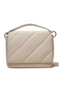 Calvin Klein Jeans Torebka Quilted Boxy Flap Crossbody24 K60K612243 Écru. Materiał: skórzane