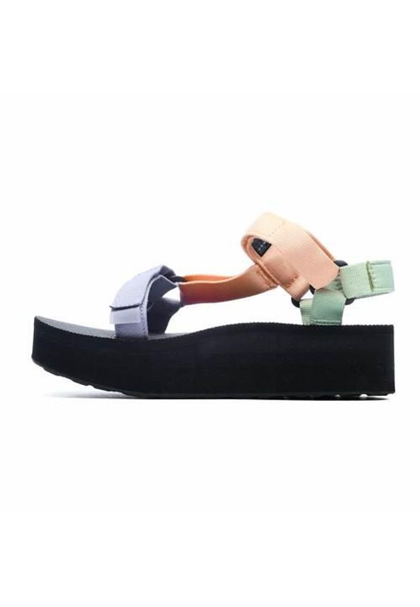 Buty do chodzenia damskie Teva Flatform Universal. Zapięcie: rzepy. Kolor: fioletowy, żółty, wielokolorowy, pomarańczowy. Materiał: materiał, tkanina, syntetyk, guma. Sport: turystyka piesza