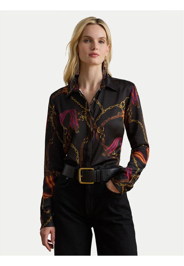 Lauren Ralph Lauren - LAUREN RALPH LAUREN Koszula 200979917001 Czarny Straight Fit. Kolor: czarny. Materiał: syntetyk