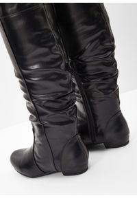 bonprix - Kozaki za kolano. Okazja: na co dzień. Wysokość cholewki: za kolano. Zapięcie: zamek. Kolor: czarny. Szerokość cholewki: normalna. Obcas: na obcasie. Styl: casual. Wysokość obcasa: niski #2