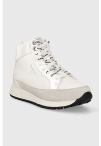 Pepe Jeans sneakersy DEAN MOLL kolor biały PLS31533. Nosek buta: okrągły. Kolor: biały. Materiał: guma. Szerokość cholewki: normalna. Obcas: na koturnie #3