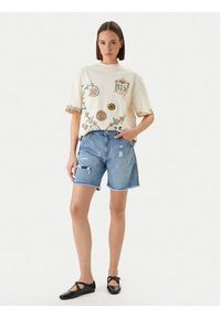 Just Cavalli T-Shirt 80PAHE08 CJ118 Biały Regular Fit. Kolor: biały. Materiał: bawełna #4