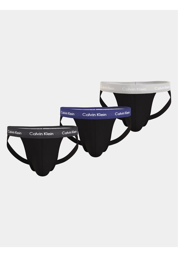 Calvin Klein Underwear Komplet 3 par slipów Jock Strap 000NB3363A Czarny. Kolor: czarny. Materiał: bawełna