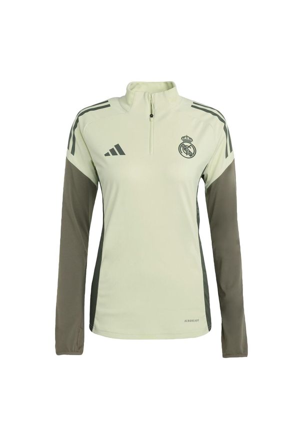 Adidas - Bluza Real Madryt Tiro 25 Competition Kids. Kolor: zielony. Materiał: dresówka. Sport: piłka nożna