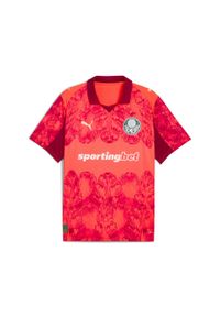 Puma - Męska koszulka KIDSUPER × SE PALMEIRAS PUMA Glowing Red Dark Crimson. Kolor: czerwony. Sezon: lato. Sport: piłka nożna