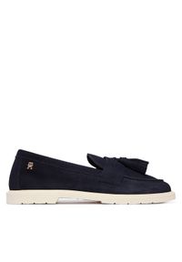 TOMMY HILFIGER - Tommy Hilfiger Mokasyny Light Suede Tassel Loafer FW0FW09285 Granatowy. Kolor: niebieski. Materiał: zamsz, skóra #1