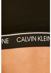 Calvin Klein Underwear - Biustonosz CK One. Kolor: czarny. Materiał: bawełna, materiał, dzianina, elastan. Wzór: gładki, aplikacja #2