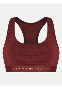 TOMMY HILFIGER - Tommy Hilfiger Top UW0UW05587 Bordowy Slim Fit. Kolor: czerwony. Materiał: bawełna #3