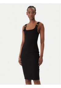 Versace Jeans Couture Sukienka codzienna 80HAO943 J0198 Czarny Slim Fit. Okazja: na co dzień. Kolor: czarny. Materiał: bawełna. Typ sukienki: proste. Styl: casual #1