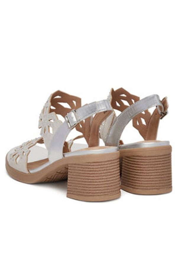 Clara Barson Sandały WS10006-08 Srebrny. Kolor: srebrny. Materiał: skóra