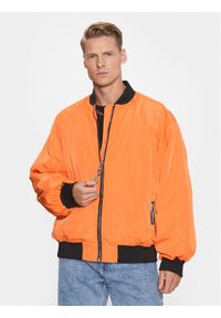 Karl Lagerfeld Jeans Kurtka bomber 231D1501 Pomarańczowy Regular Fit. Kolor: pomarańczowy. Materiał: syntetyk #1