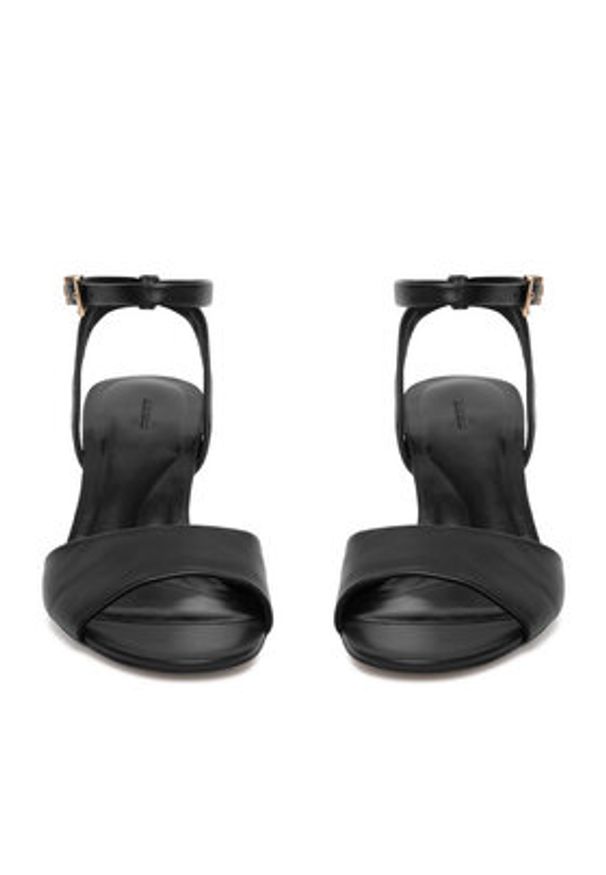 Gino Rossi - GINO ROSSI Sandały C-LT51-38 Czarny. Kolor: czarny. Materiał: skóra