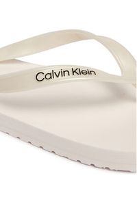 Calvin Klein Japonki Arwa - Metallic Pearlised Flip Flops HW0HW02956 Biały. Kolor: biały. Materiał: syntetyk #4