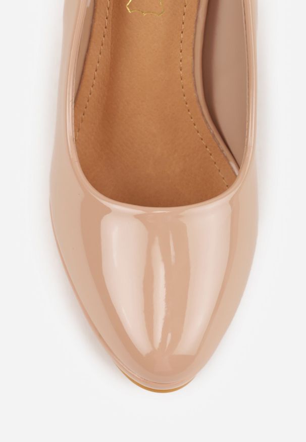 Born2be - Ciemnobeżowe Klasyczne Czółenka Vices na Obcasie ze Skórzaną Wkładką Ravalitha. Kolor: beżowy. Materiał: skóra. Obcas: na obcasie. Styl: klasyczny. Wysokość obcasa: średni