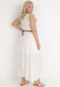 Born2be - Biała Sukienka Cherinoe. Kolor: biały. Długość rękawa: na ramiączkach. Długość: maxi #3