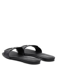 Calvin Klein Klapki Square Flat Sandal Emblem HW0HW03128 Czarny. Kolor: czarny. Materiał: skóra #4