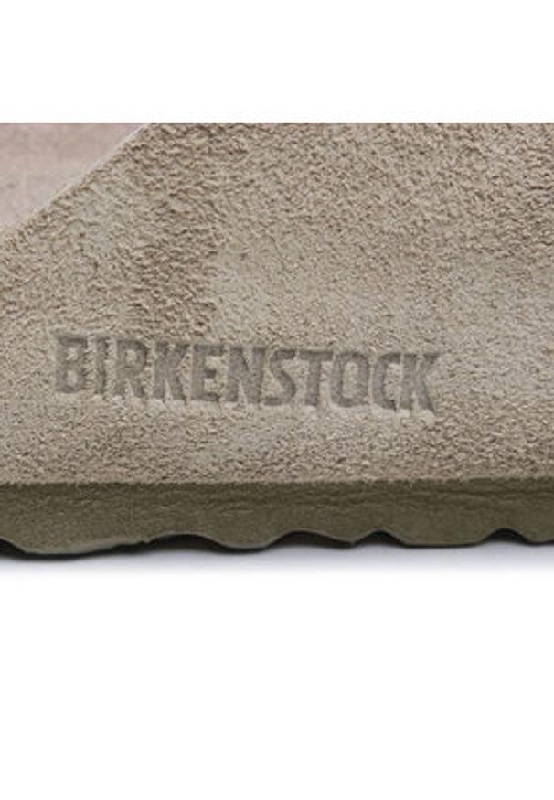 Birkenstock Klapki Arizona BS 1019088 Zielony. Kolor: zielony. Materiał: welur, skóra
