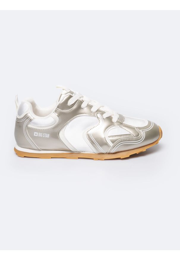 Big-Star - Sneakersy damskie srebrne RR274823 904. Okazja: na co dzień. Kolor: srebrny. Materiał: guma, materiał, syntetyk. Szerokość cholewki: normalna