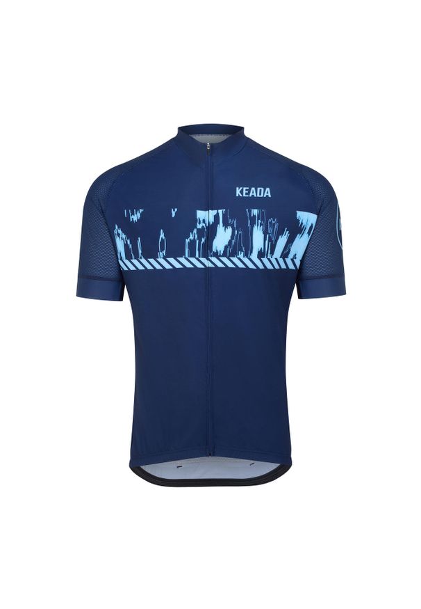 KEADA SPORTS - Męska koszulka rowerowa z krótkim rękawem – Signal One. Kolor: niebieski. Długość rękawa: krótki rękaw. Długość: krótkie. Sport: kolarstwo