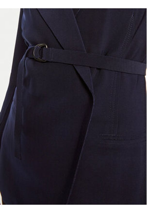 NORMA KAMALI Marynarka KK2244PLB80951 Granatowy Slim Fit. Kolor: niebieski. Materiał: syntetyk