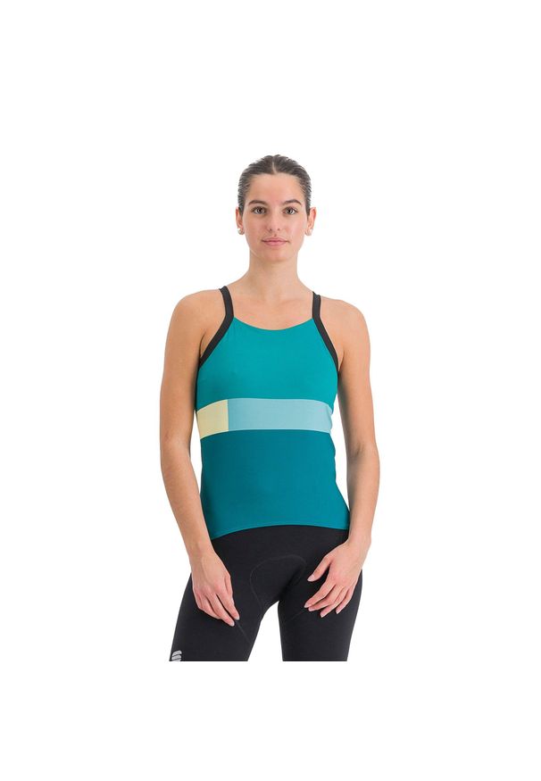 SPORTFUL - Koszulka rowerowa damska Sportful Snap Top. Kolor: niebieski, wielokolorowy, żółty. Sport: kolarstwo