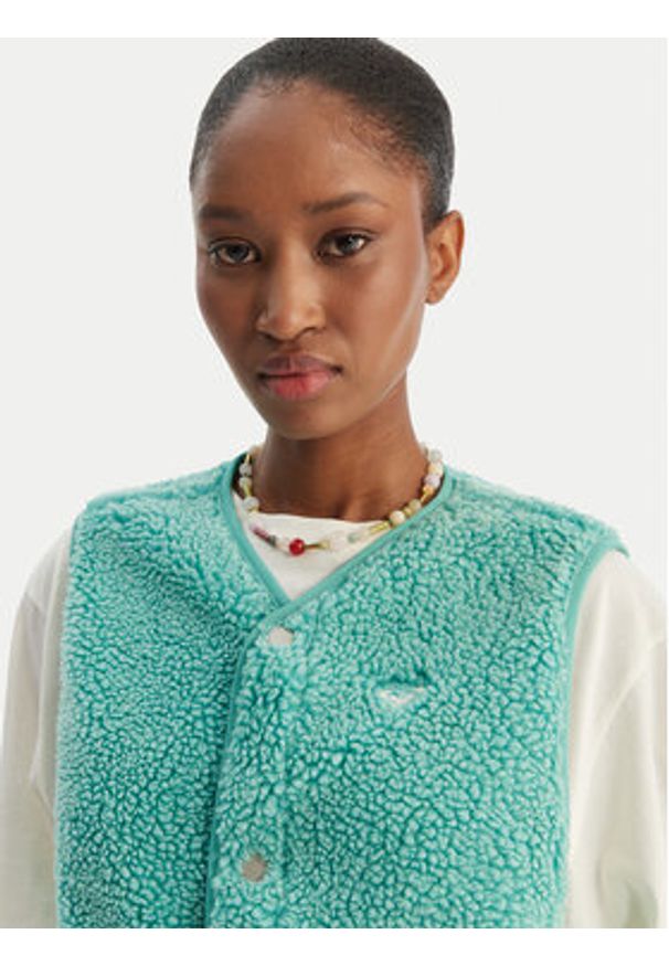 Roxy Bezrękawnik Iconic Twon Vest ERJPF03235 Zielony Regular Fit. Kolor: zielony. Materiał: syntetyk. Długość rękawa: bez rękawów