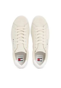 Tommy Jeans Sneakersy Tjm Leather Low Cupsole Suede EM0EM01375 Beżowy. Kolor: beżowy. Materiał: skóra, zamsz #4